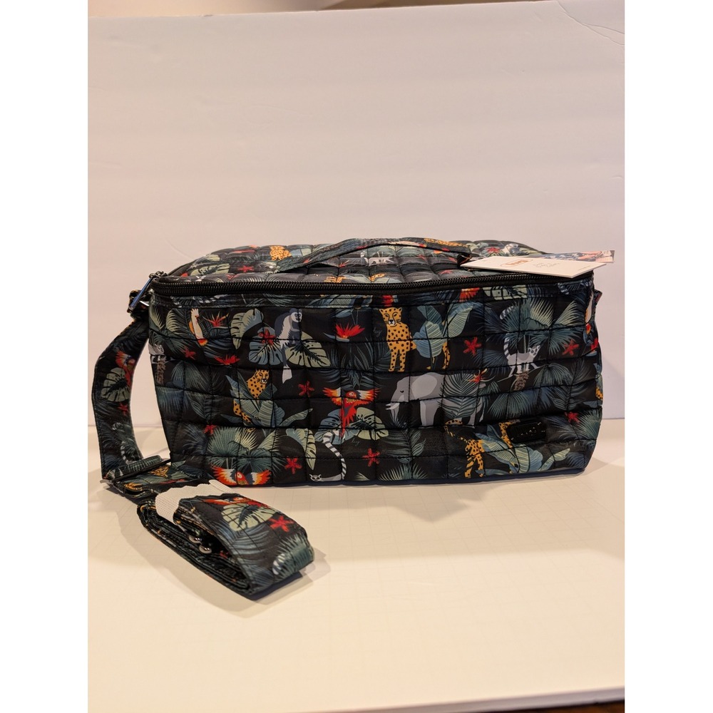 Lug NWT Choo Choo Insulated Cooler Bag Safari Black Jungle Print Crossbody
